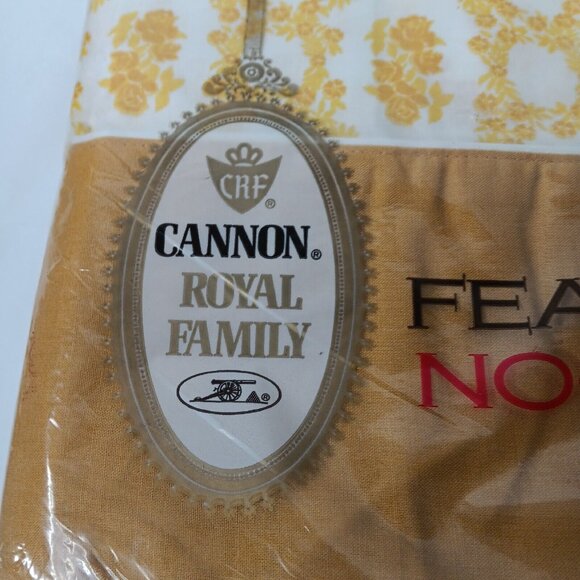 Cannon Royal Family Sheet Full Flat Cameo Rose Gold Yellow Featherlite Vintage - Picture 6 of 10